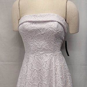 NWT City Studio White Lace Strapless Party Dress Size: 3